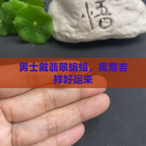 男士戴翡翠蝙蝠，寓意吉祥好运来