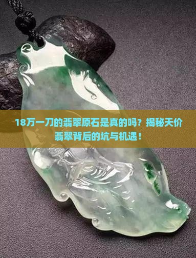 18万一刀的翡翠原石是真的吗
