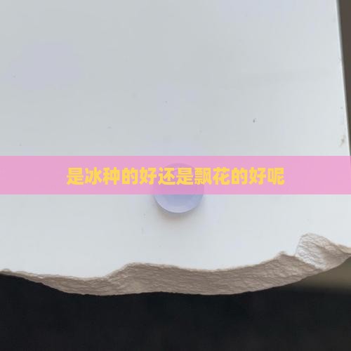 是冰种的好还是飘花的好