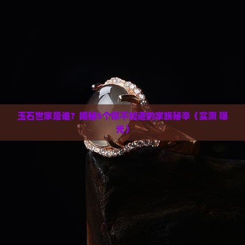 缅甸玉石世家是谁