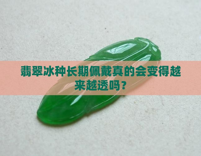 翡翠冰种长期佩戴真的会变得越来越透吗？