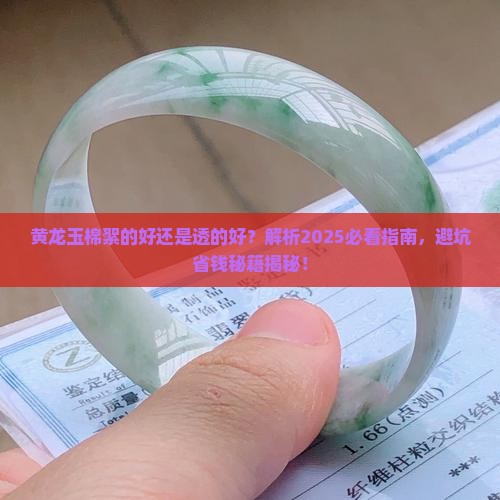 黄龙玉棉絮的好还是透的好
