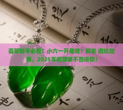 翡翠的行话小六一开是什么意思