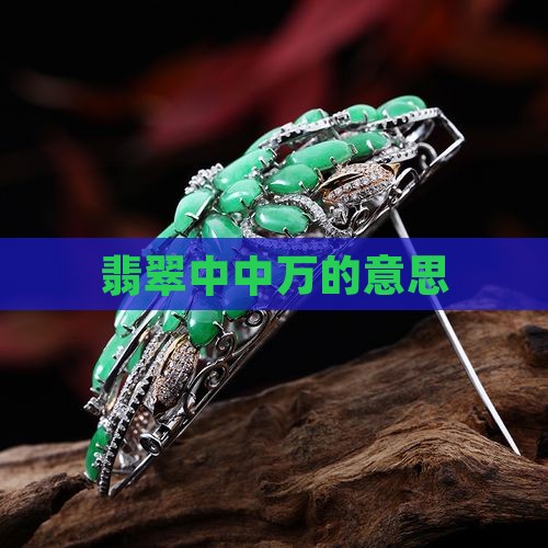 翡翠中中万的意思