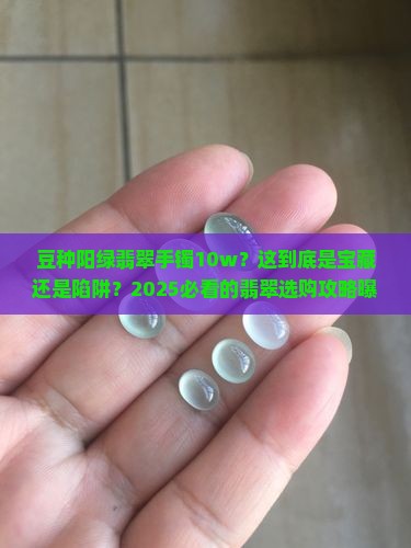 豆种阳绿翡翠手镯10w