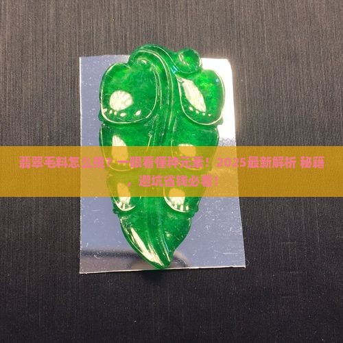 翡翠毛料怎么看有没有种元素