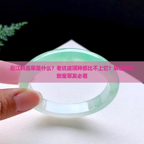 后江料翡翠是什么？老坑玻璃种都比不上它？解密网红新宠翠友必看
