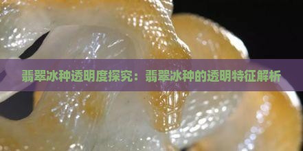 翡翠冰种透明度探究：翡翠冰种的透明特征解析