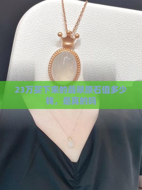 23万买下来的翡翠原石