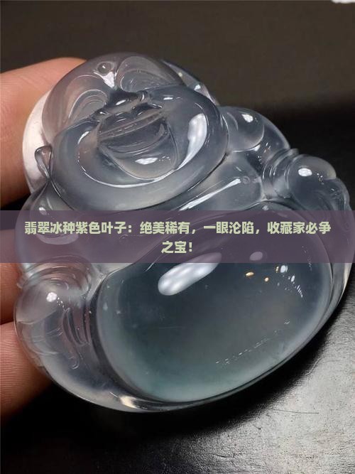 翡翠冰种紫色叶子