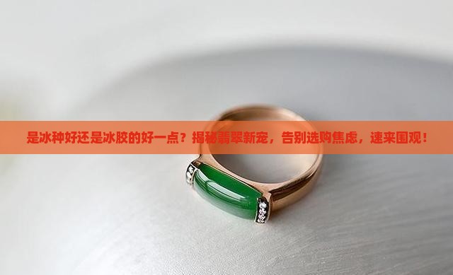 是冰种好还是冰胶的好一点