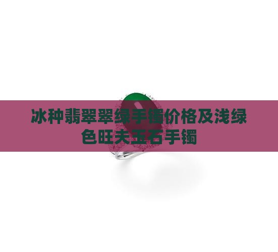 冰种翡翠翠绿手镯价格及浅绿色旺夫玉石手镯