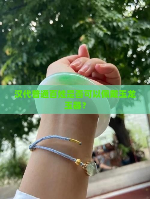汉代普通百姓是否可以佩戴玉龙玉器？