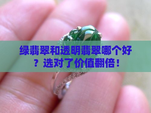 绿翡翠和透明翡翠哪个好
