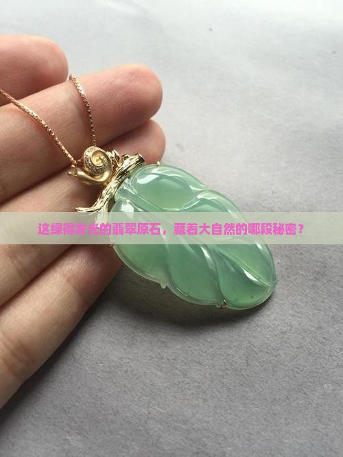 这绿得发光的翡翠原石，藏着大自然的哪段秘密？