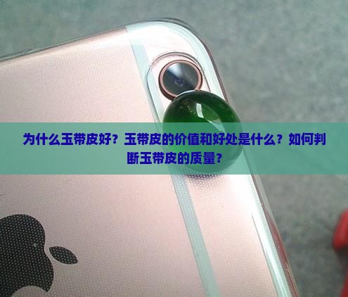为什么玉带皮好？玉带皮的价值和好处是什么？如何判断玉带皮的质量？