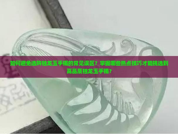 如何避免选购独龙玉手镯的常见误区？掌握哪些热点技巧才能挑选到高品质独龙玉手镯？