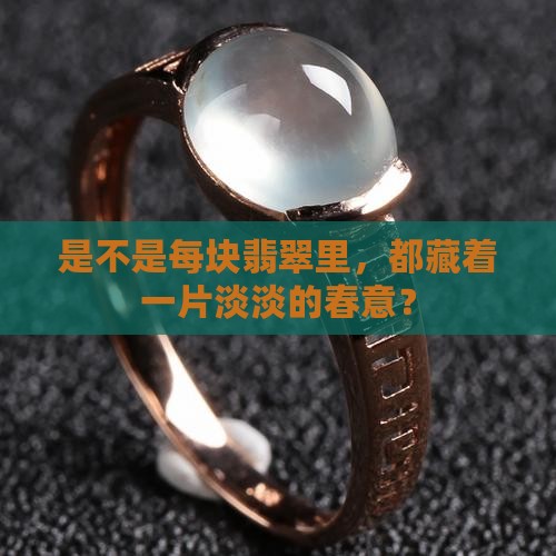 是不是每块翡翠里，都藏着一片淡淡的春意？