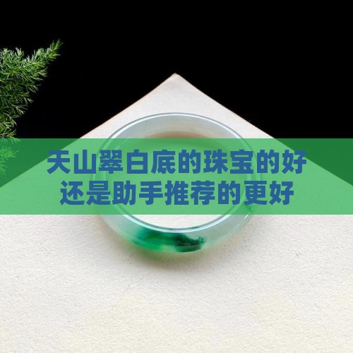 天山翠白底的珠宝的好还是助手推荐的更好