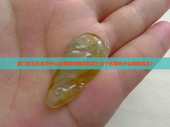 厦门的玉石品为什么叫留得残荷听雨声？这个名称有什么特别含义？