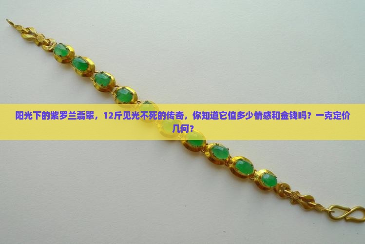 阳光下的紫罗兰翡翠，12斤见光不死的传奇，你知道它值多少情感和金钱吗？一克定价几何？