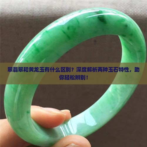 翠翡翠和黄龙玉有什么区别