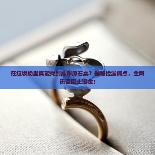 在垃圾场里找翡翠原石卖