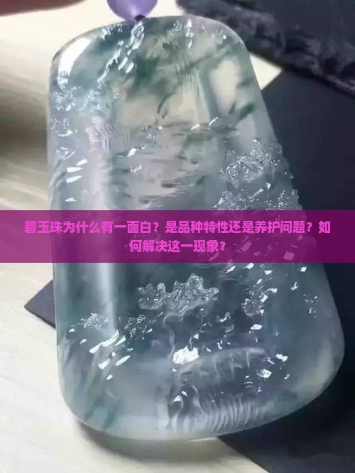碧玉珠为什么有一面白？是品种特性还是养护问题？如何解决这一现象？