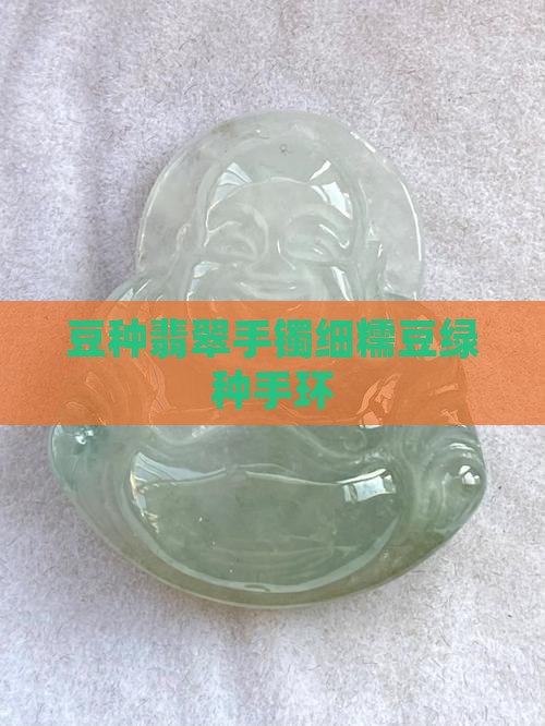 豆种翡翠手镯细糯豆绿种手环
