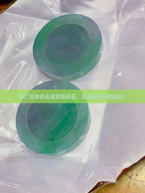 新厂出水的无皮翡翠原石，竟藏着怎样的秘密？