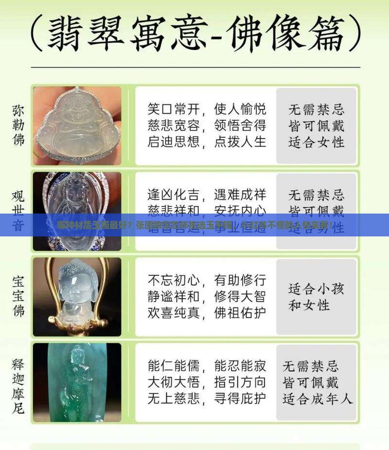 哪种材质玉镯最好？张图教你怎样挑选玉手镯，小红书不懂的人快来看！