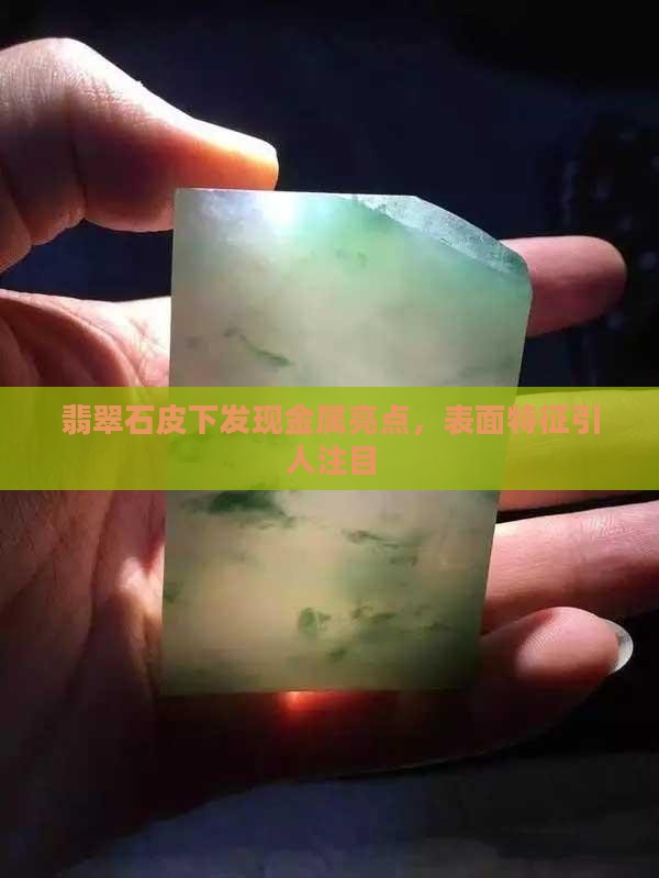 翡翠石皮下发现金属亮点，表面特征引人注目