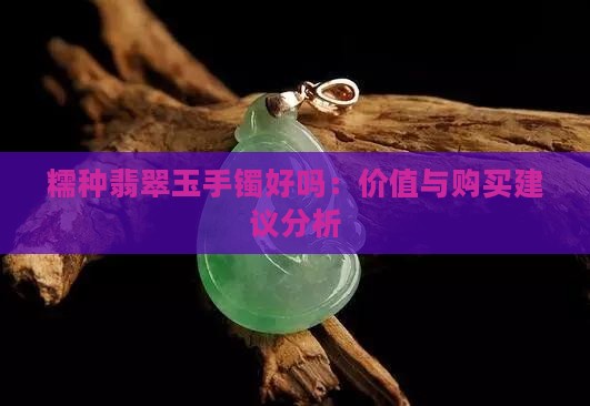 糯种翡翠玉手镯好吗：价值与购买建议分析