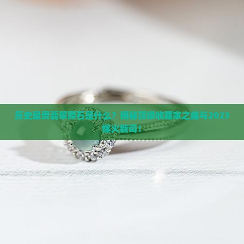 历史最贵翡翠原石是什么