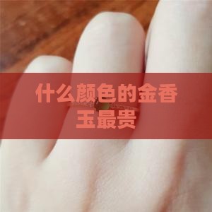 什么颜色的金香玉最贵
