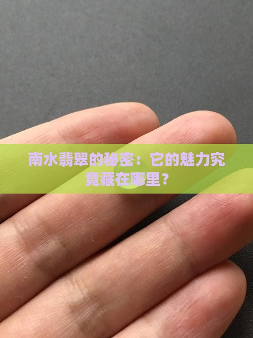 南水翡翠的秘密：它的魅力究竟藏在哪里？
