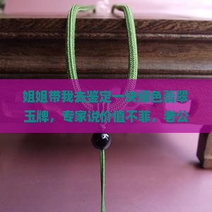 姐姐带我去鉴定一块绿色翡翠玉牌，专家说价值不菲，老公却说...