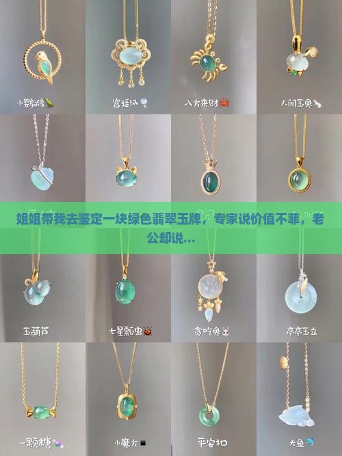 姐姐带我去鉴定一块绿色翡翠玉牌，专家说价值不菲，老公却说...