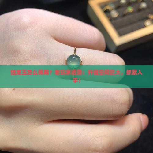 独龙玉怎么佩戴？老玩家透露：升值空间巨大，抓紧入手！
