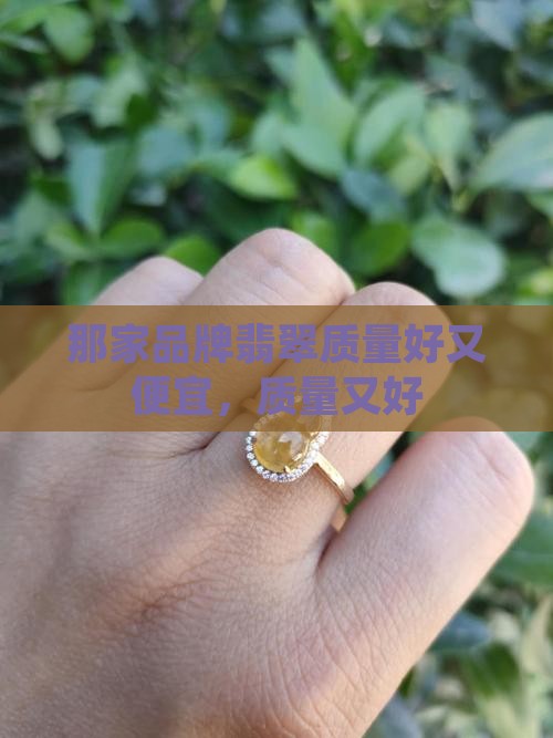 那家翡翠镯质量好又便宜