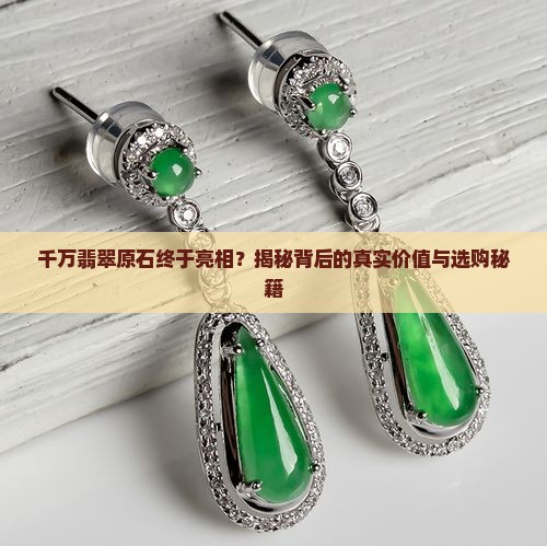 罕见翡翠原石终于亮相价值千万