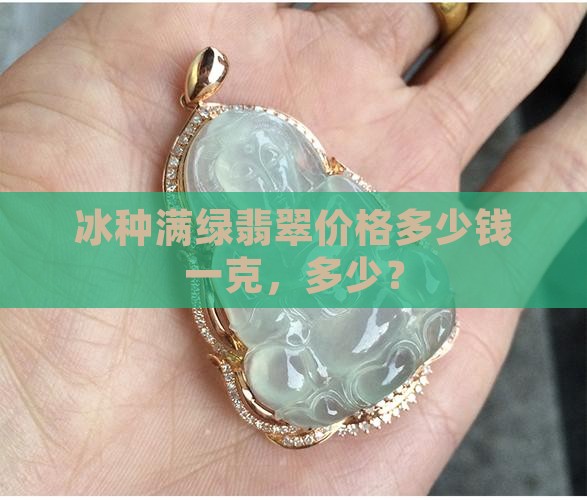 满绿老冰种翡翠多少钱一克
