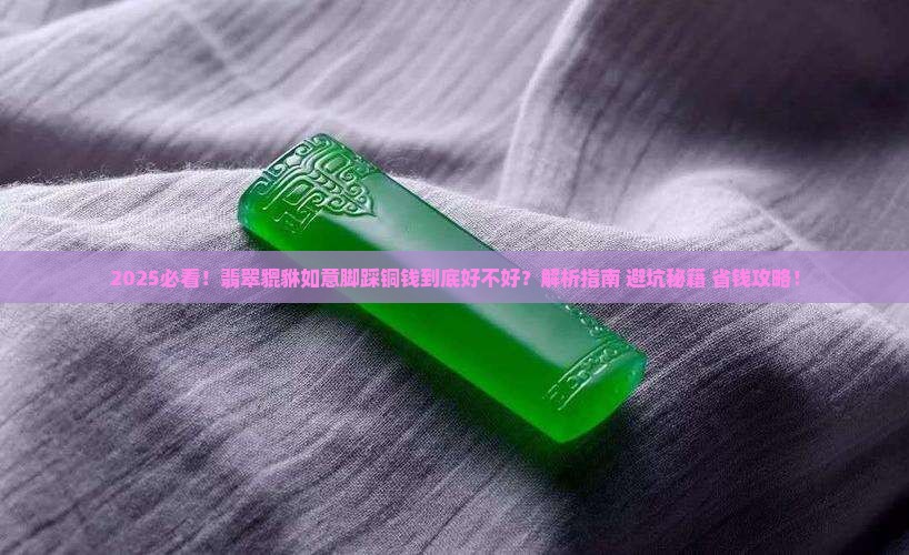 翡翠背着如意脚踩铜钱的貔貅