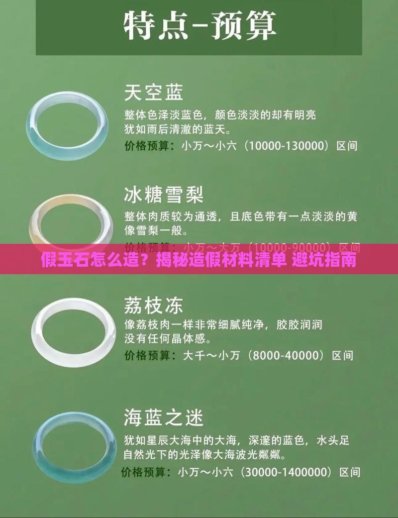 玉石假的用什么料做