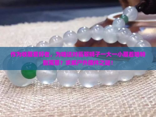 翡翠狮子一大一小寓意