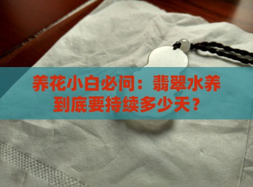 翡翠水养多久