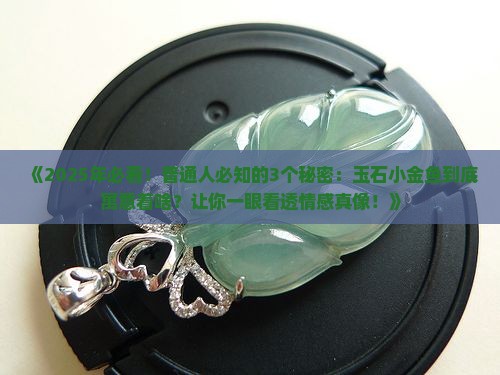 玉石小金鱼寓意着什么