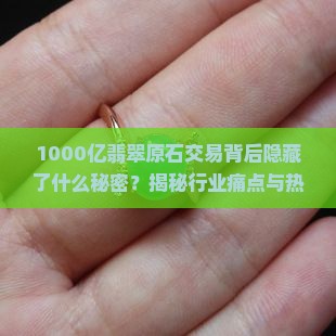 1000亿翡翠原石