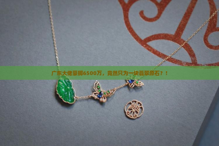 广东6500万拍下翡翠原石