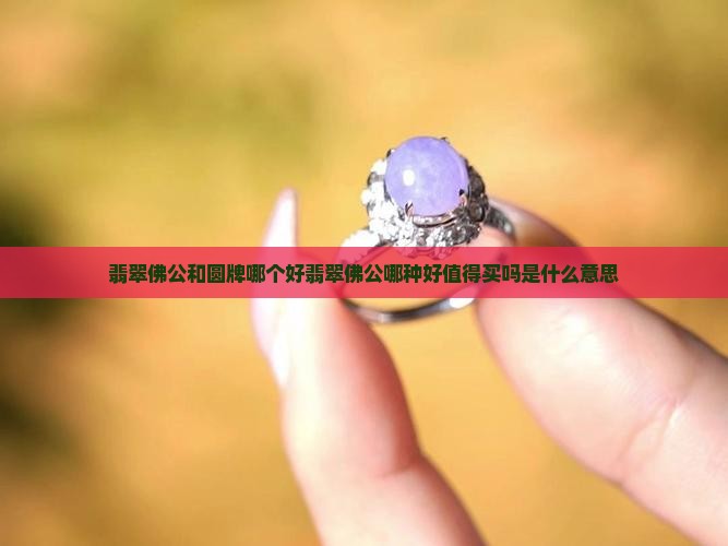 翡翠佛公和圆牌哪个好
